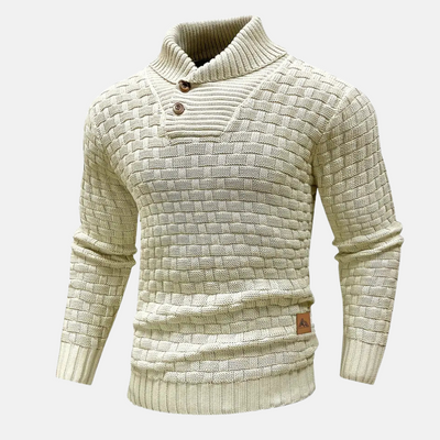 Pullover Herren Strick Mit Knopfkragen | Struktur Design