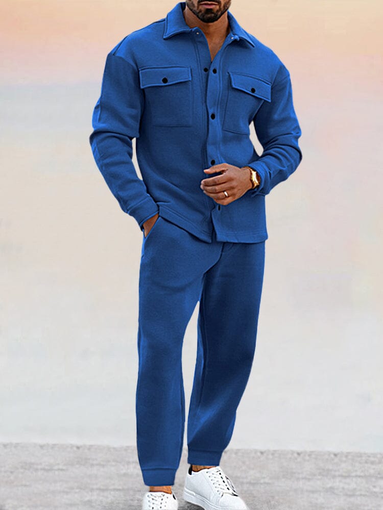 Sahari – Herren Zweiteiler mit Hemd & Hose aus elastischem Material