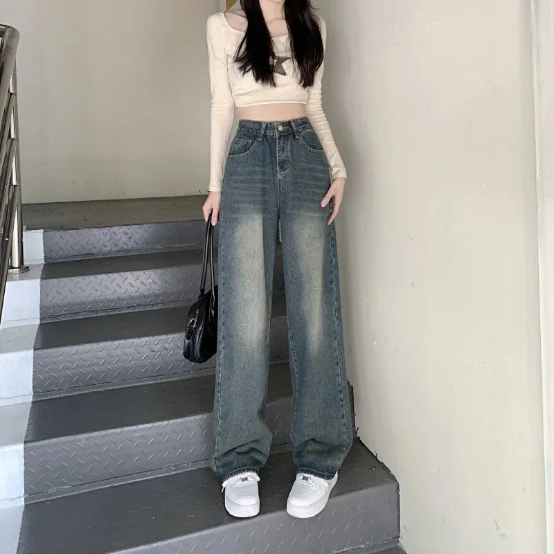 Klassische Baggy-Jeans für Damen | Weites Bein