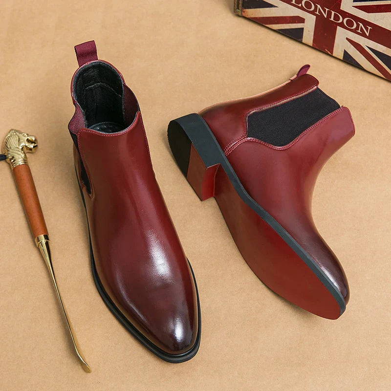 Merrick | Herren Chelsea Slip-On Stiefel mit roter Sohle & klassischem Design
