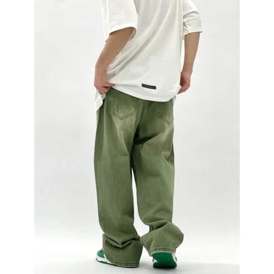Herren Baggy Jeans | Grün