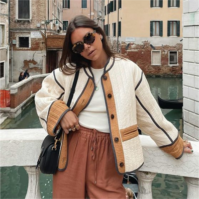 Marta | Damen Übergangsjacke Locker Geschnitten mit Knöpfen & Komfort für den Herbst