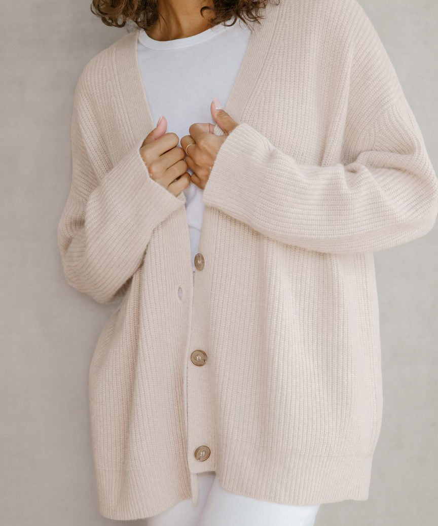 Sahari - Damen Cardigan | V-Ausschnitt, Knopfleiste, Lässig, Hochwertige Baumwolle