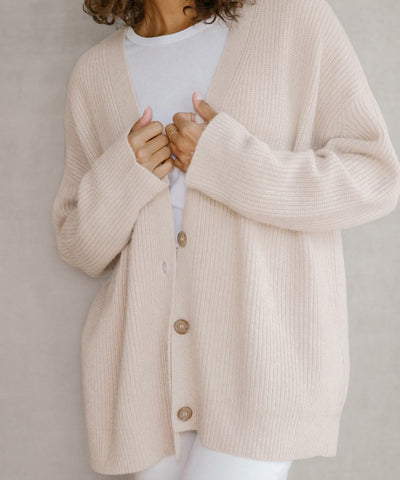 Sahari - Damen Cardigan | V-Ausschnitt, Knopfleiste, Lässig, Hochwertige Baumwolle