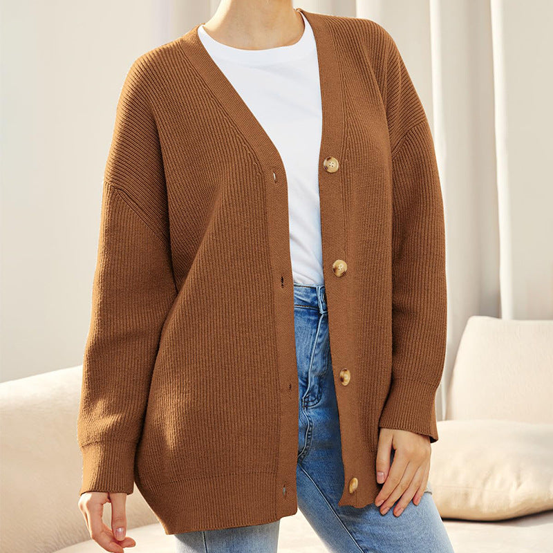 Sahari - Damen Cardigan | V-Ausschnitt, Knopfleiste, Lässig, Hochwertige Baumwolle