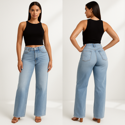 Sahari - Damen Denim Jeans | BBL-Pasform, Komfortabel, Trendy
