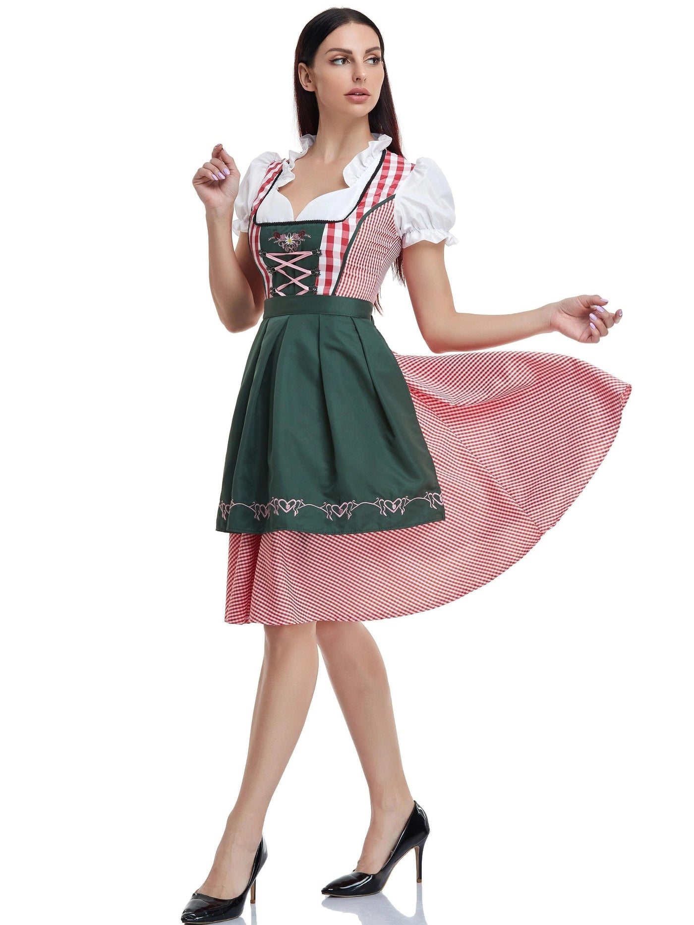 Sahari - Damen Dirndl | Klassisch, Elegante Verarbeitung, Baumwollmix