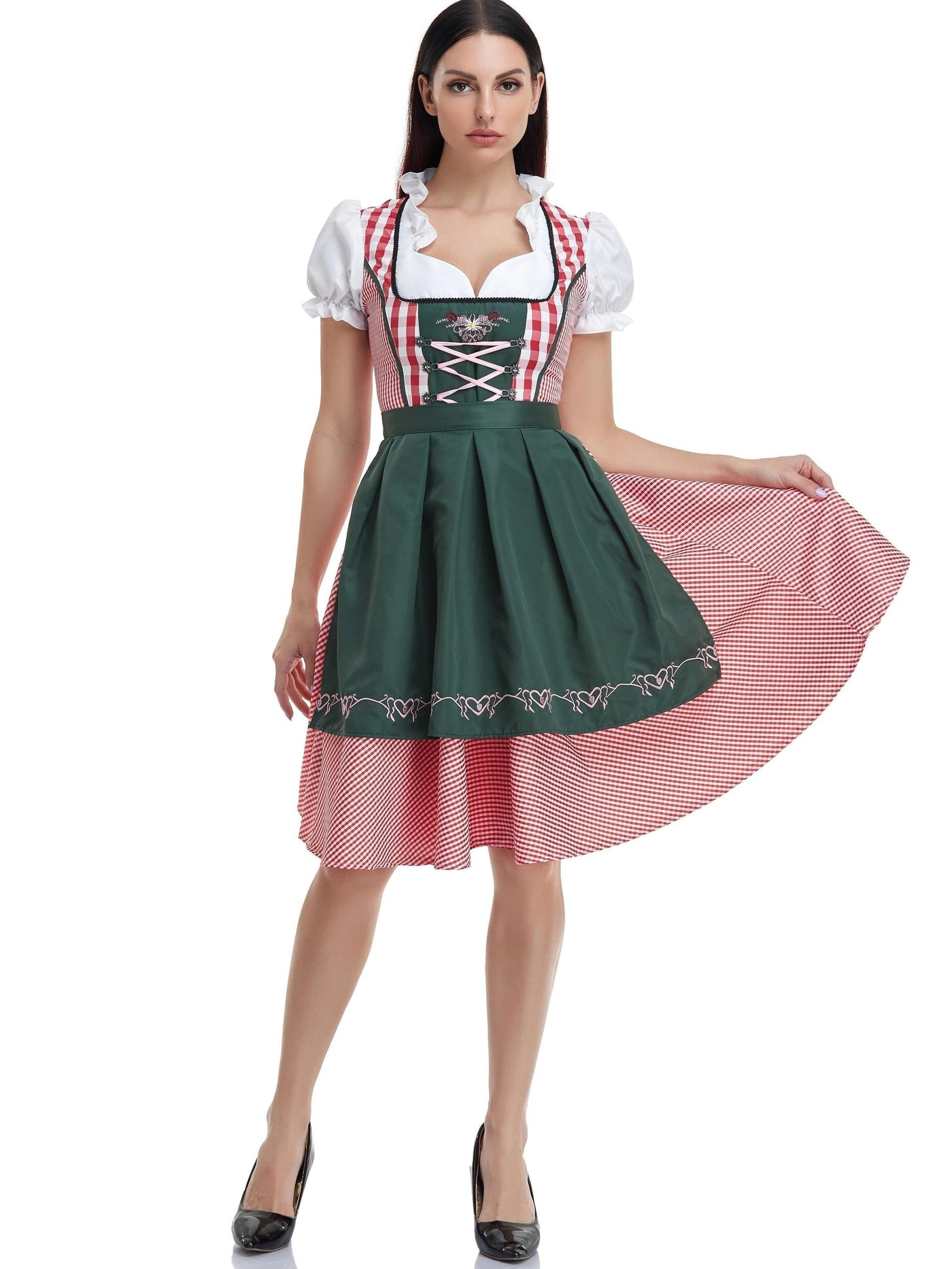 Sahari - Damen Dirndl | Klassisch, Elegante Verarbeitung, Baumwollmix
