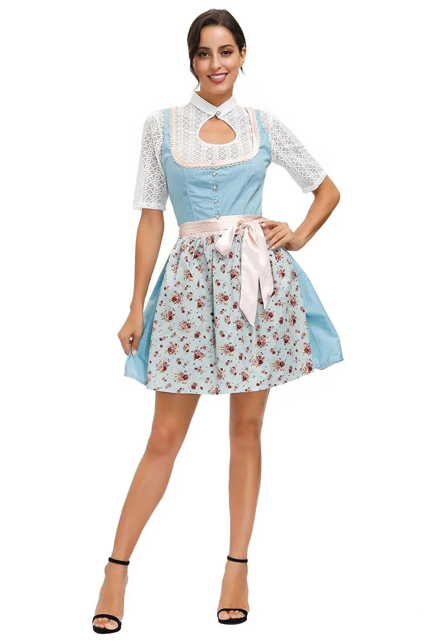 Sahari - Damen Dirndl | Mini, Traditionell, Hochwertiger Baumwollmix