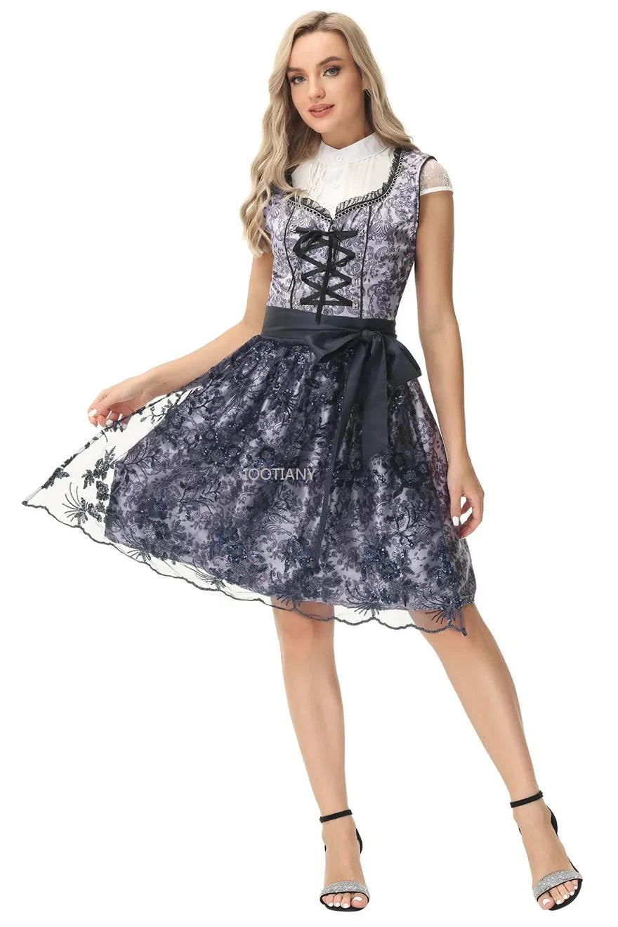 Sahari - Damen Dirndl | Mini, Traditionell, Hochwertiger Baumwollmix