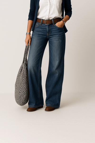 Sahari - Damen Jeans | Weites Bein, Klassischer Denim