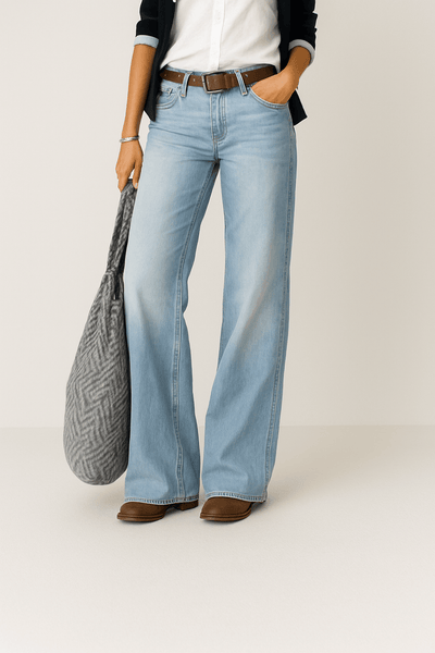 Sahari - Damen Jeans | Weites Bein, Klassischer Denim
