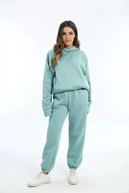 Sahari - Damen Jogginganzug | Kapuzenpullover und Jogginghose, Winterkomfort