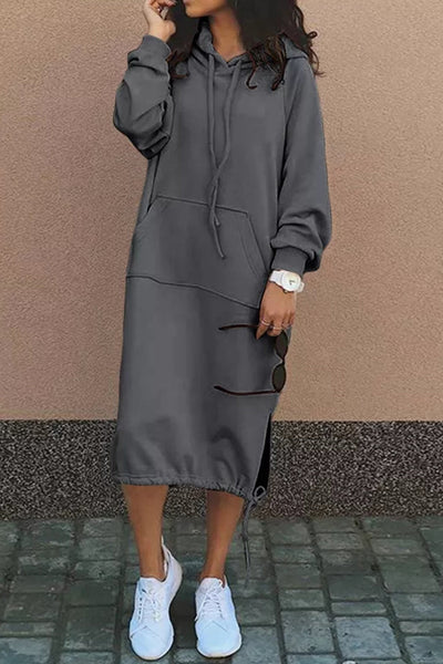 Sahari - Damen Kleid | Kapuzenpullover, Lässig, Bequem