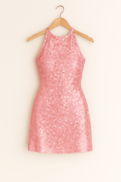 Sahari - Damen Kleid | Pailletten, Figurbetont, Neckholder