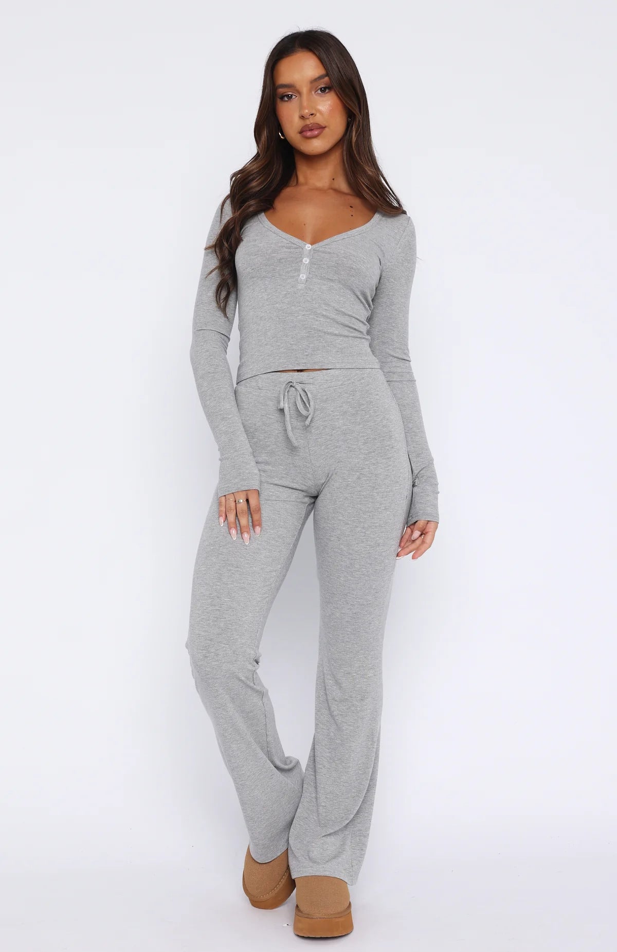 Sahari - Damen Loungewear Set | Weicher Rippstoff, Bequeme Passform