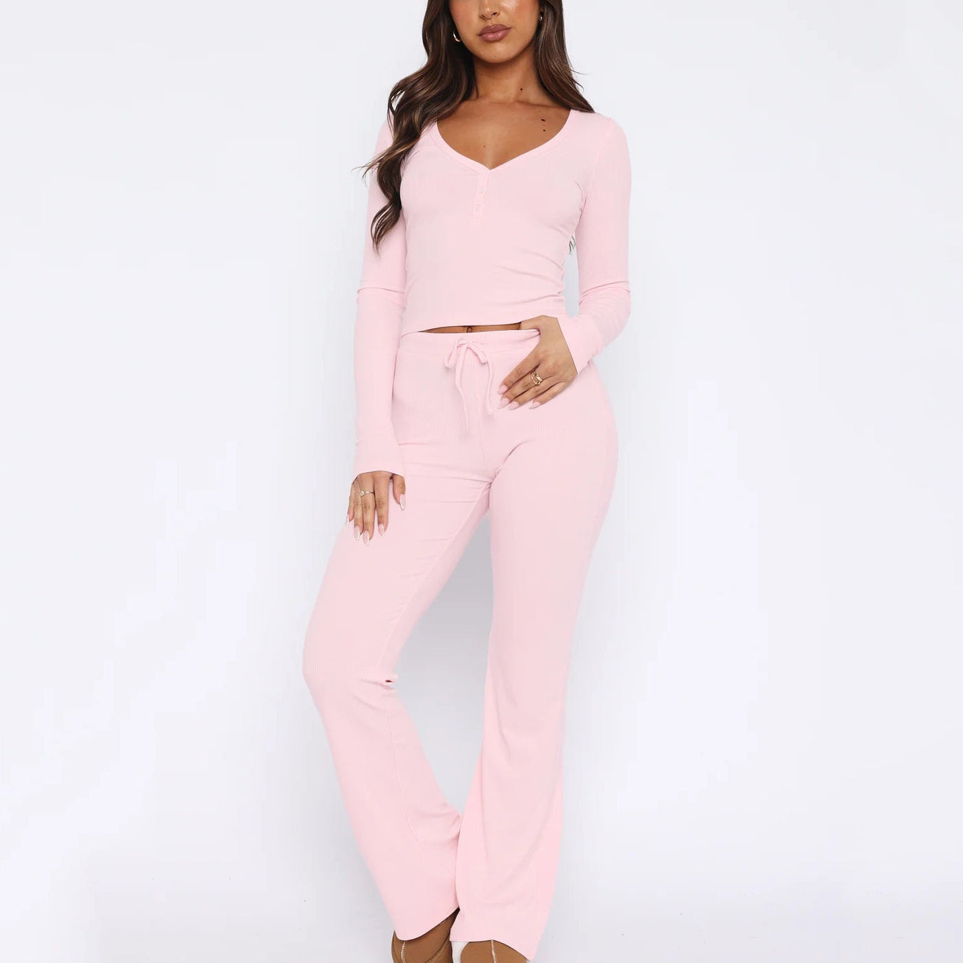 Sahari - Damen Loungewear Set | Weicher Rippstoff, Bequeme Passform