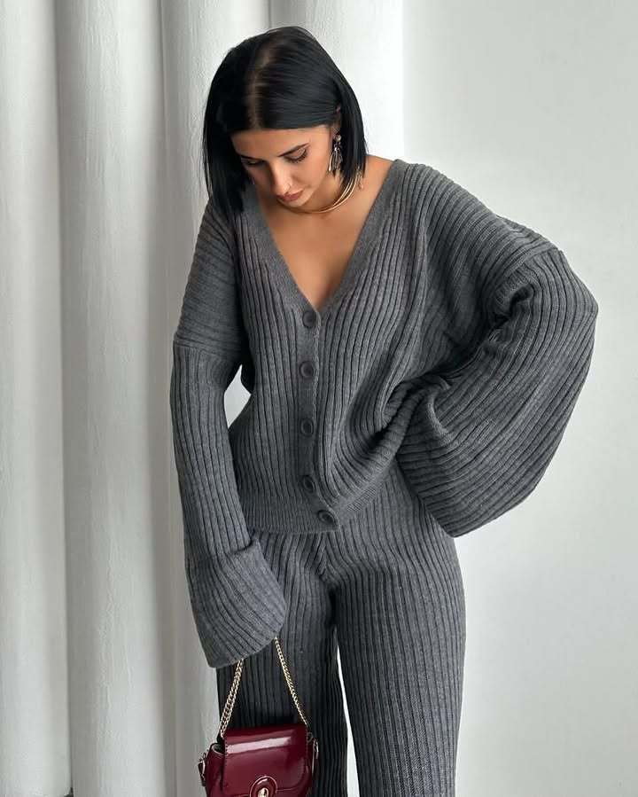 Sahari - Damen Loungewear Set | Weite Ärmel, Knopfleiste, Bequem