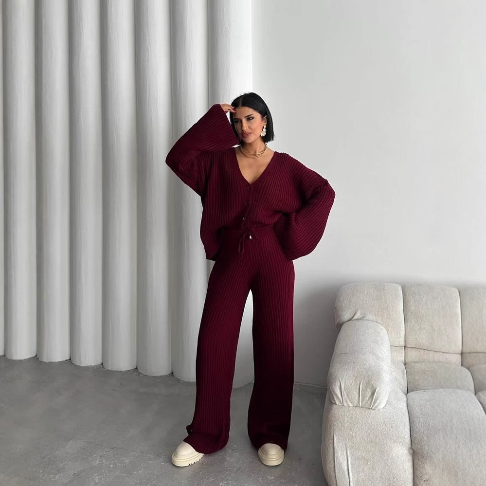 Sahari - Damen Loungewear Set | Weite Ärmel, Knopfleiste, Bequem