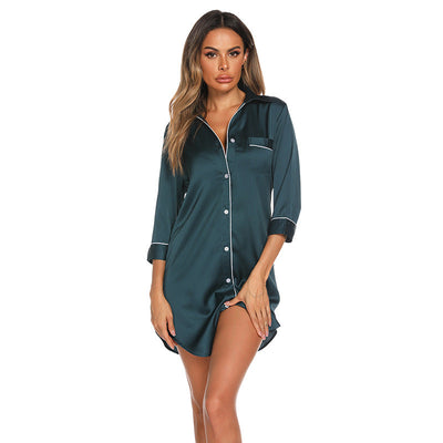 Sahari - Damen Nachtwäsche | Elegantes Pyjama-Hemd, Atmungsaktive Viskose