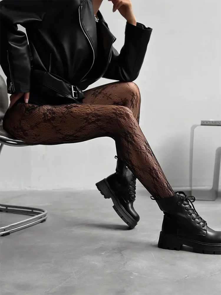 Sahari - Damen Netzstrumpfhose | Blumenmuster, Elegant, Vielseitig