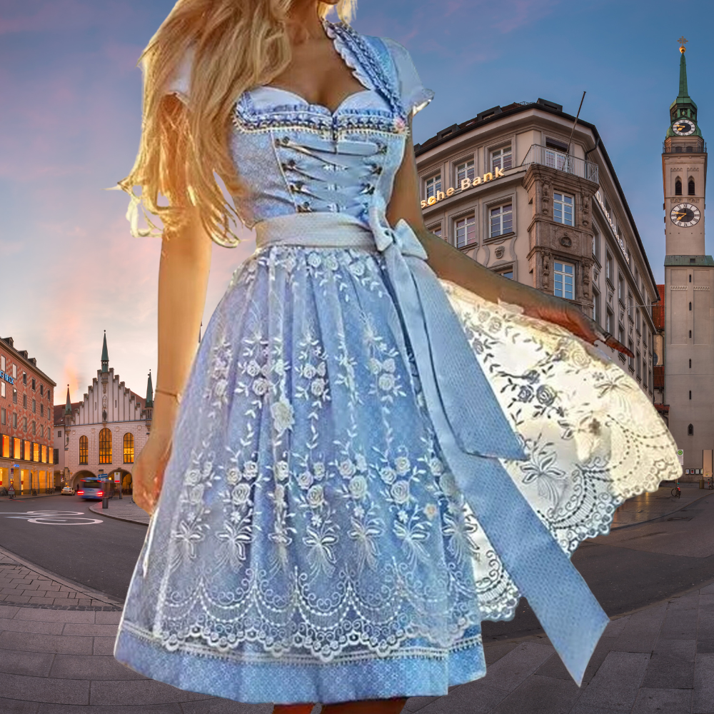 Sahari - Damen Oktoberfest Kleid | Elegantes Dirndl mit traditionellem Design
