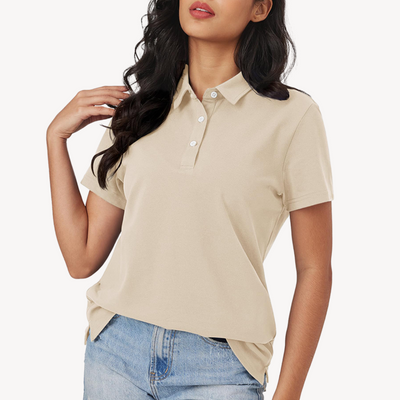 Sahari - Damen Polo Shirt | Baumwolle, Klassische Krawatte