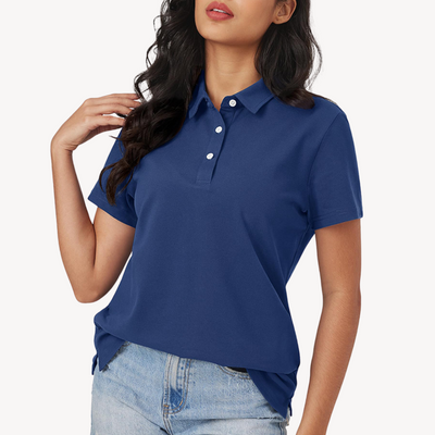 Sahari - Damen Polo Shirt | Baumwolle, Klassische Krawatte