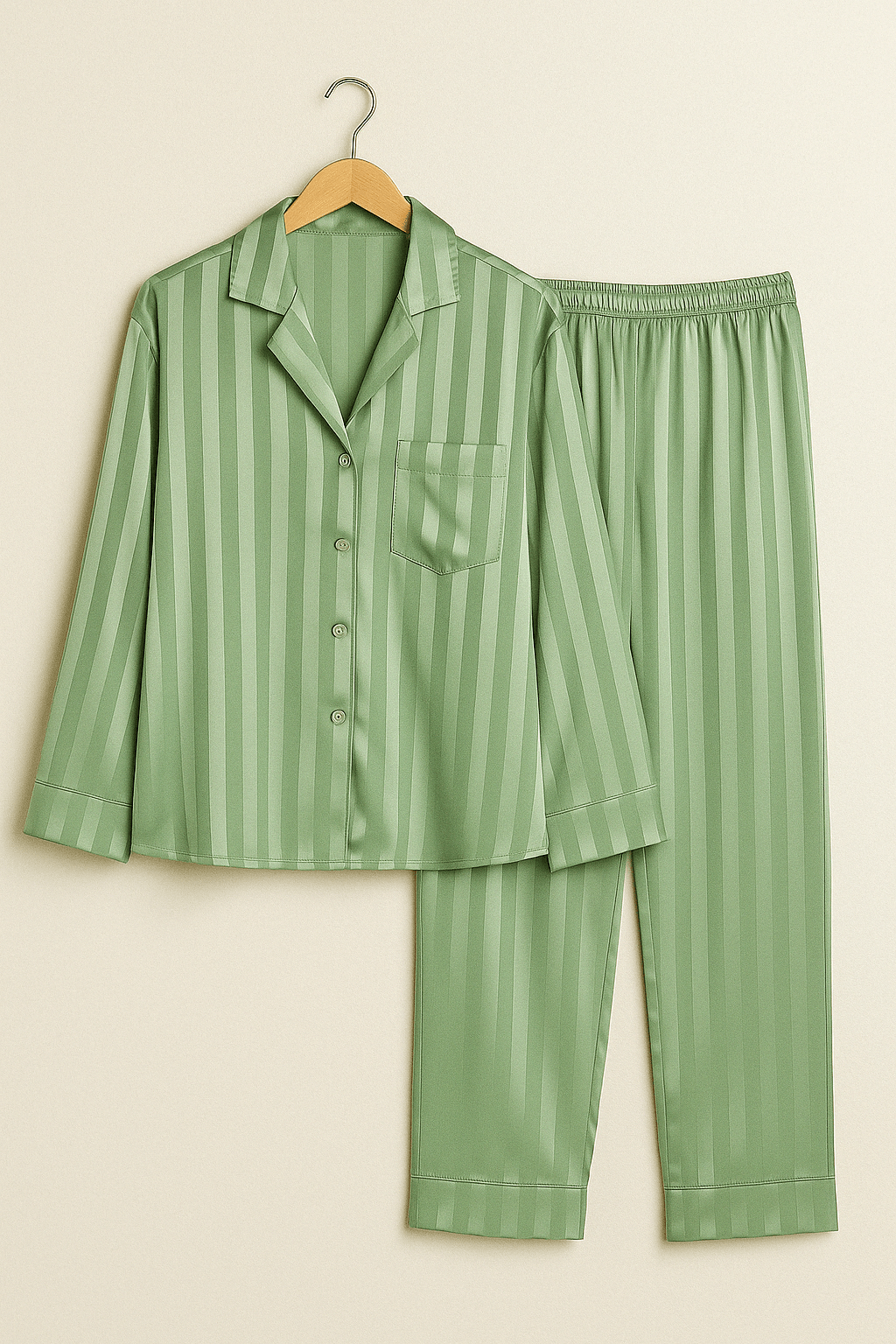 Sahari - Damen Pyjama-Set | Weiches Material, Klassisches Streifenmuster