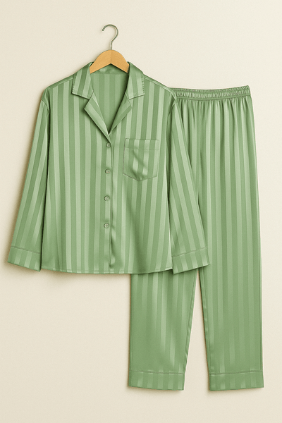 Sahari - Damen Pyjama-Set | Weiches Material, Klassisches Streifenmuster