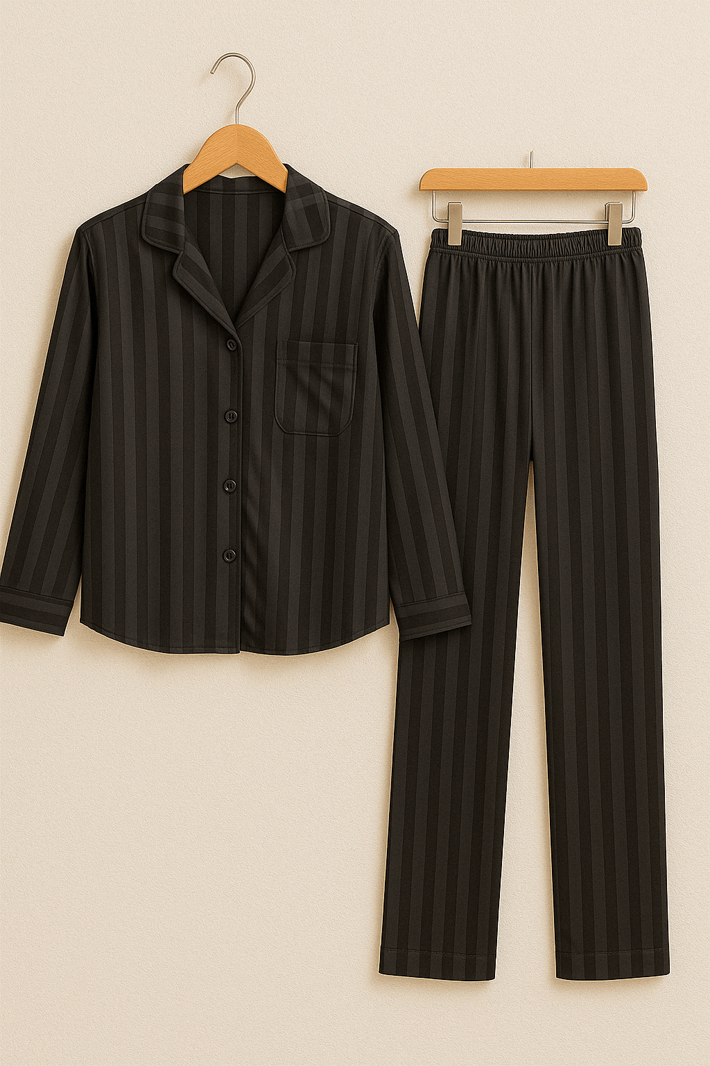 Sahari - Damen Pyjama-Set | Weiches Material, Klassisches Streifenmuster