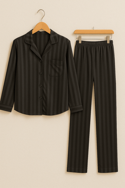 Sahari - Damen Pyjama-Set | Weiches Material, Klassisches Streifenmuster