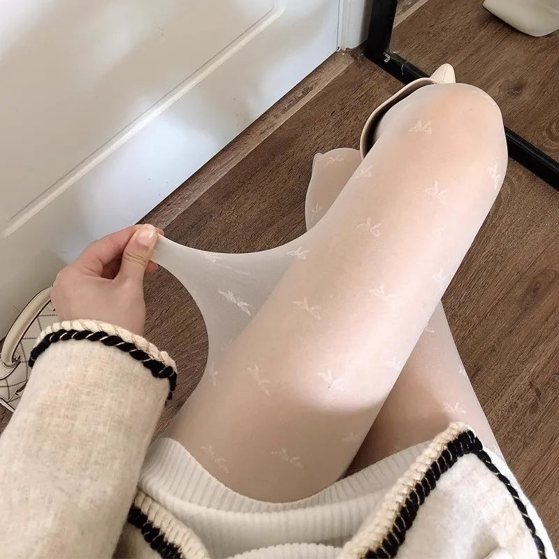 Sahari - Damen Strumpfhose | Herz- und Punktmuster, Stilvoll