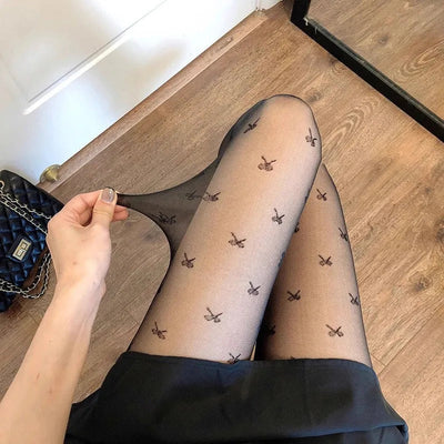 Sahari - Damen Strumpfhose | Herz- und Punktmuster, Stilvoll