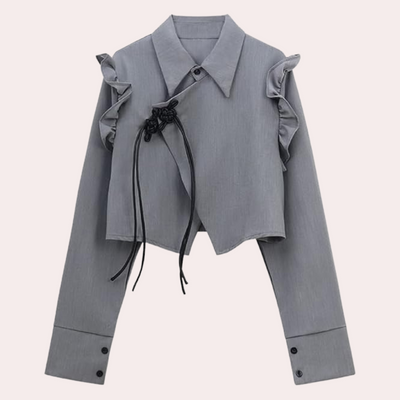 Sahari - Damen Top | Elegante Plooiendetails, Atmungsaktives Gewebe