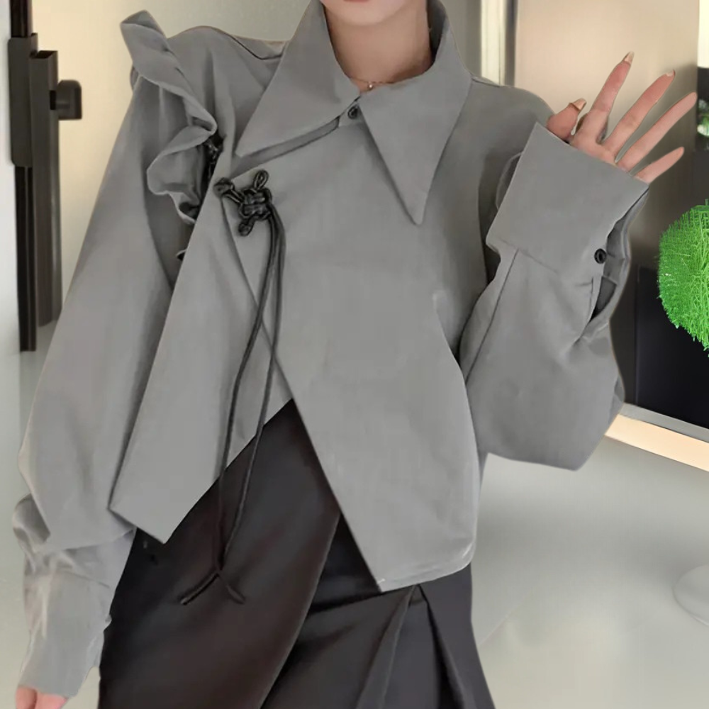 Sahari - Damen Top | Elegante Plooiendetails, Atmungsaktives Gewebe