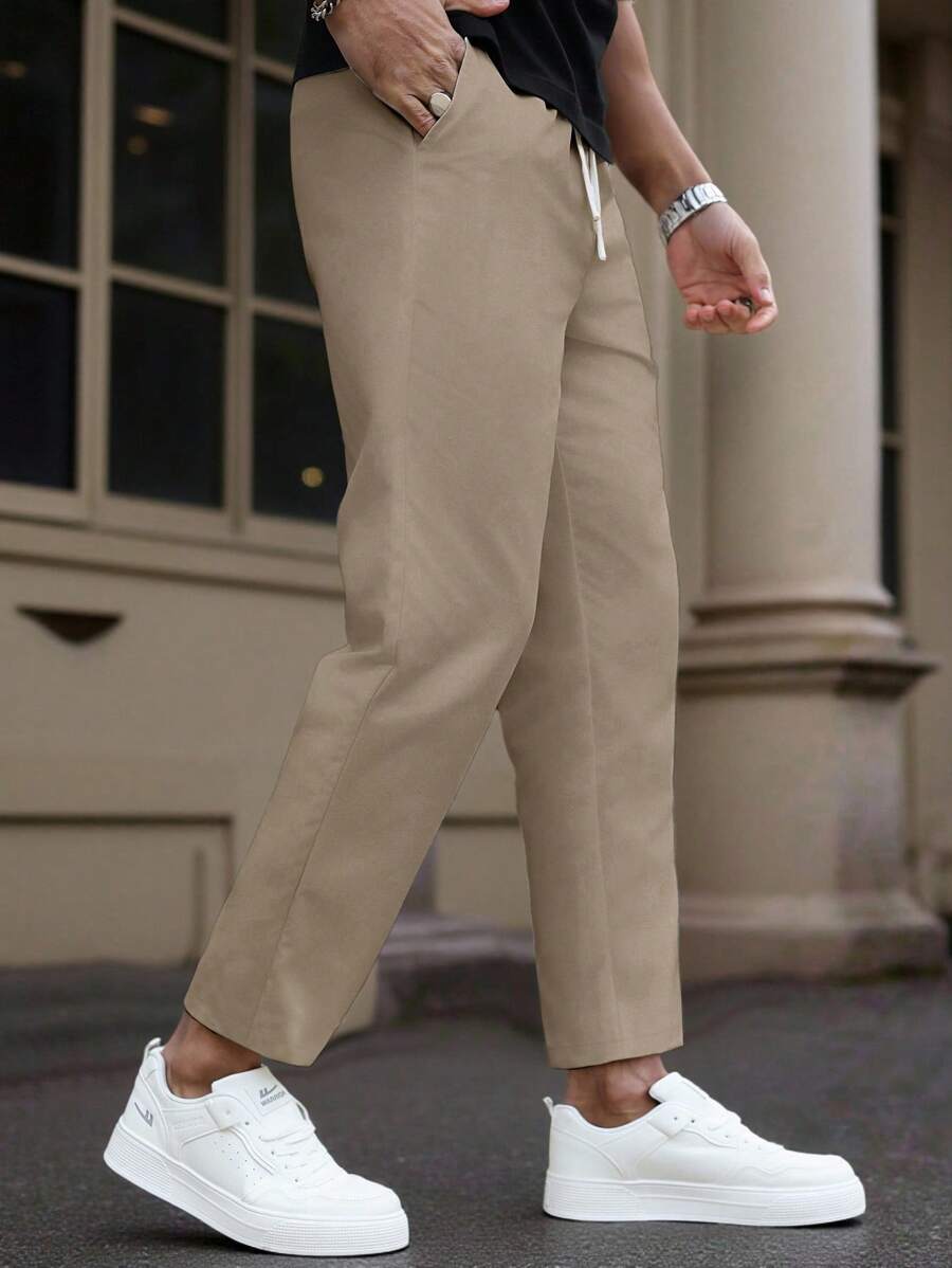 Sahari - Herren Chino Hose | Klassische Passform, Kordelzug, Praktische Taschen