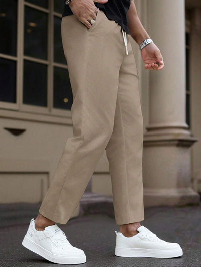 Sahari - Herren Chino Hose | Klassische Passform, Kordelzug, Praktische Taschen