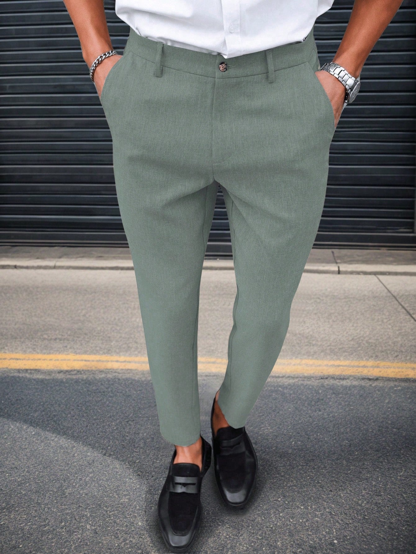 Sahari - Herren Hose | Hohe Taille, Slim-Fit, Elegante Passform