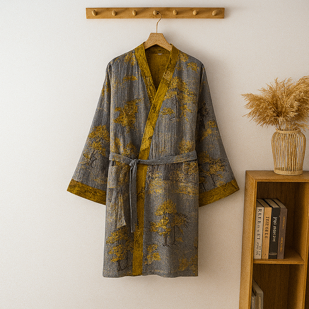 Sahari - Herren Kimono | Leicht, Atmungsaktiv, Baumwolle