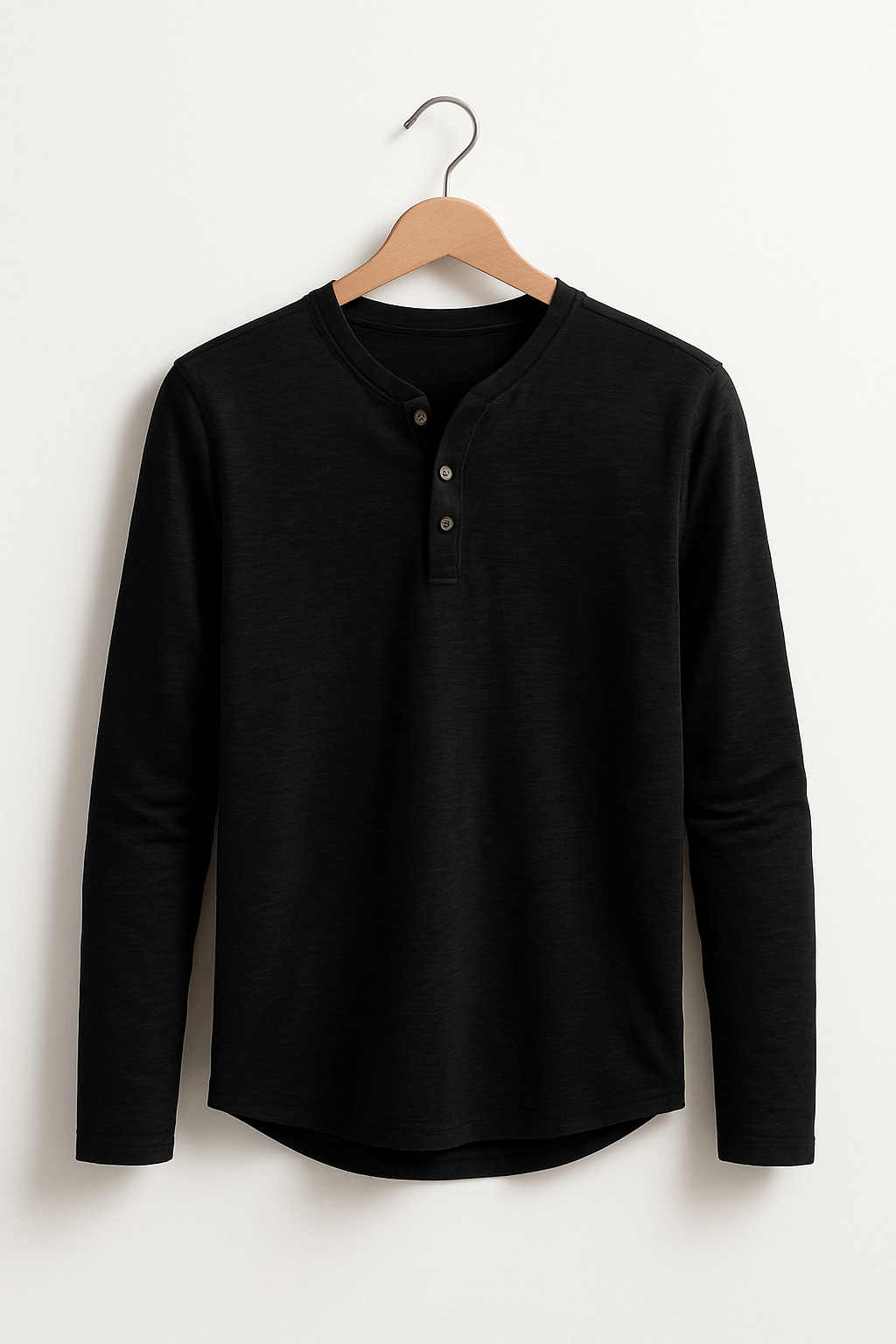 Sahari - Herren Langarm-Henley-Shirt | Weiches, Atmungsaktives Material