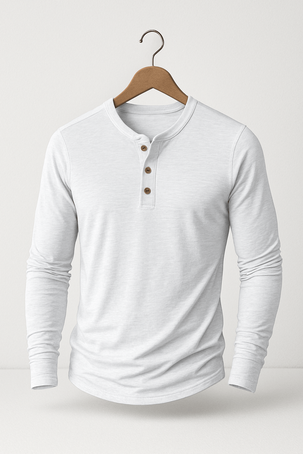 Sahari - Herren Langarm-Henley-Shirt | Weiches, Atmungsaktives Material