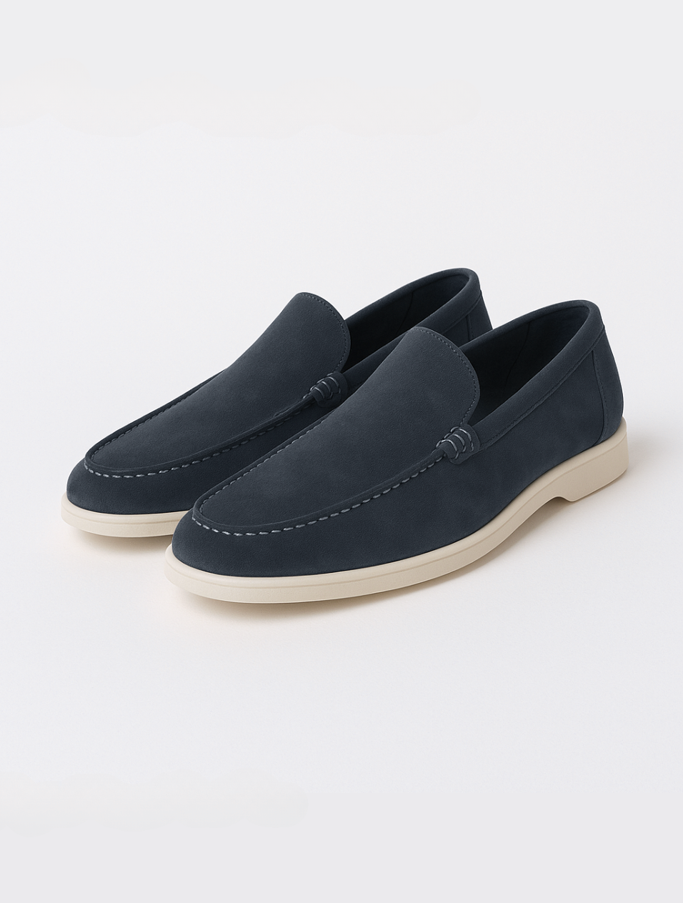 Sahari - Herren Loafers | Wildleder, Weiße Sohle, Modern