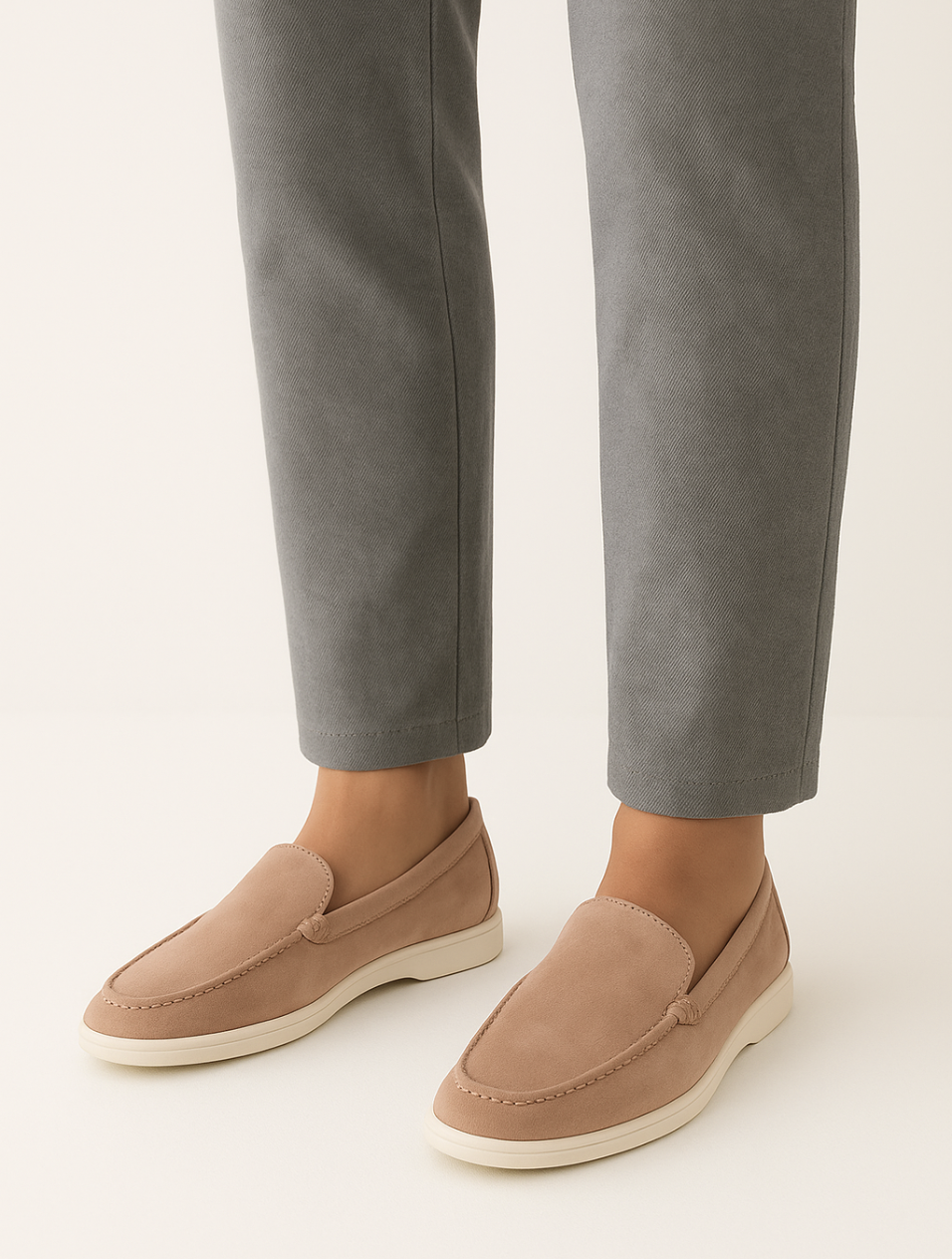 Sahari - Herren Loafers | Wildleder, Weiße Sohle, Modern