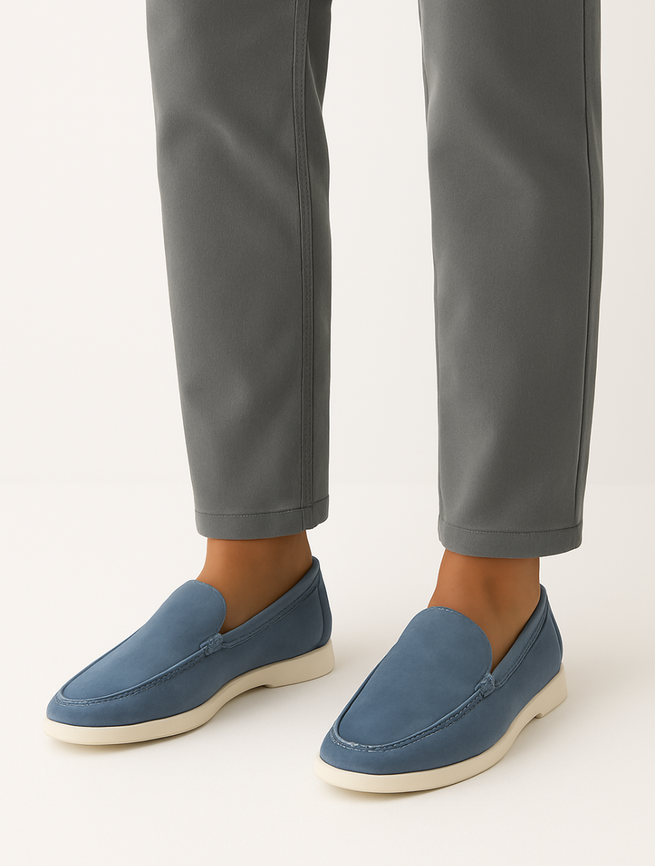 Sahari - Herren Loafers | Wildleder, Weiße Sohle, Modern