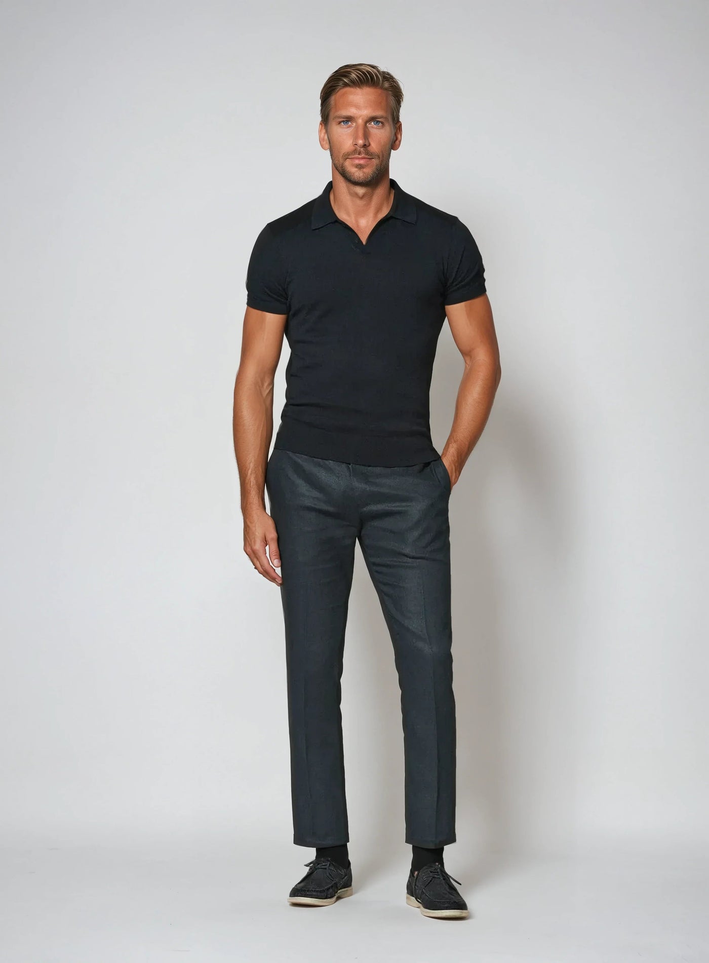 Sahari - Herren Poloshirt | Knooploos, Modern, Baumwolle