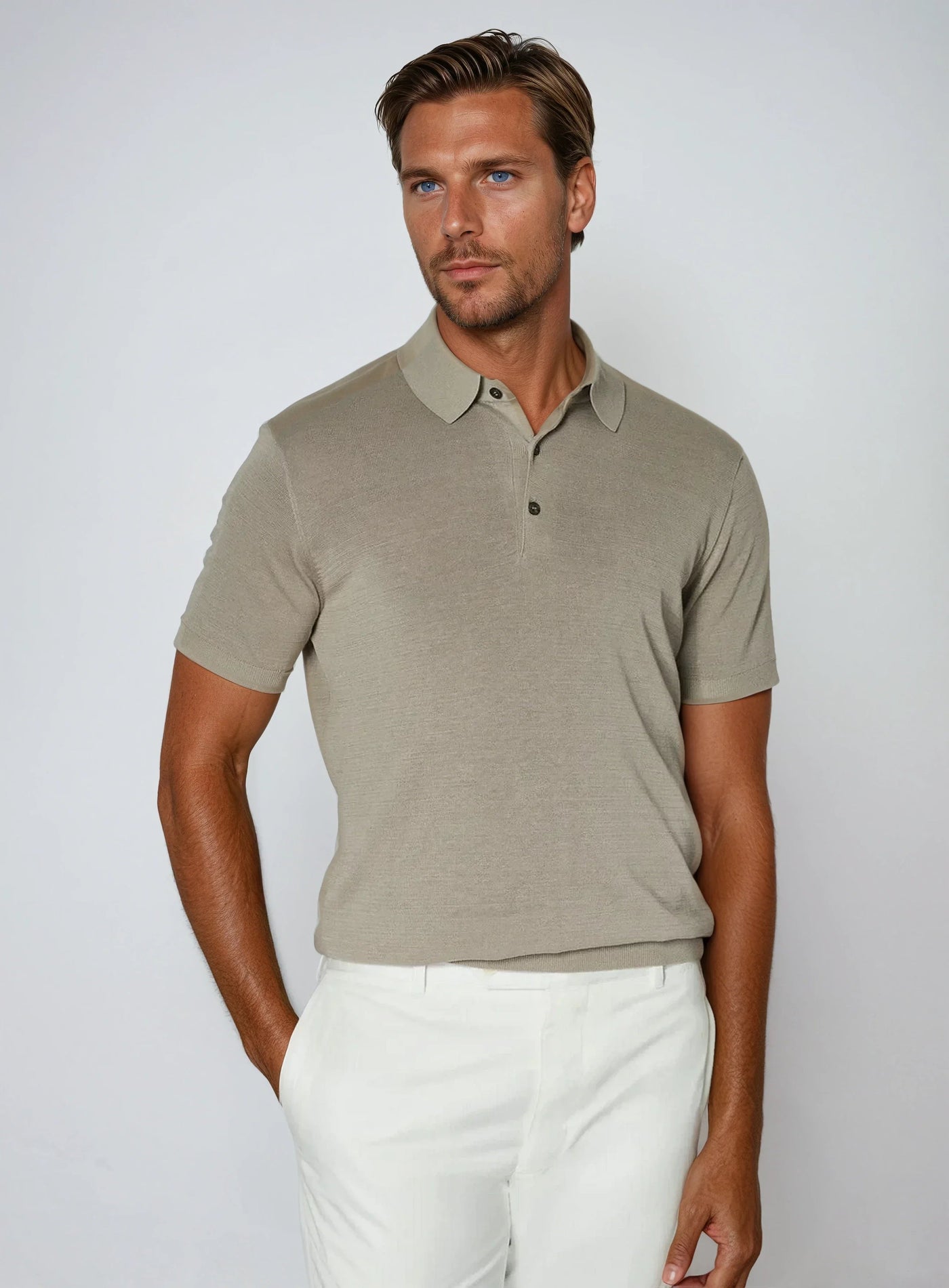 Sahari - Herren Poloshirt | Knooploos, Modern, Baumwolle