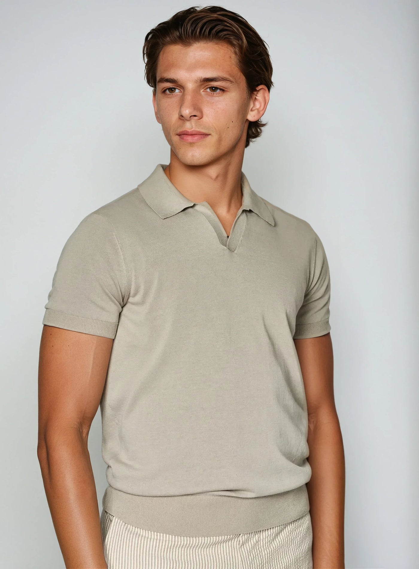 Sahari - Herren Poloshirt | Knooploos, Modern, Baumwolle