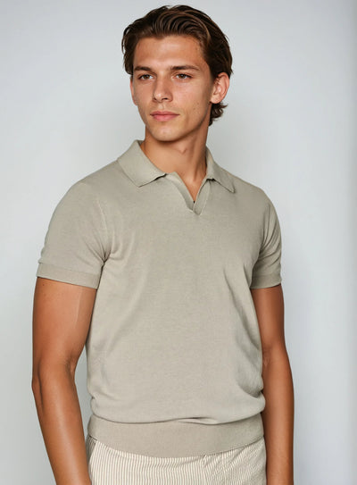 Sahari - Herren Poloshirt | Knooploos, Modern, Baumwolle