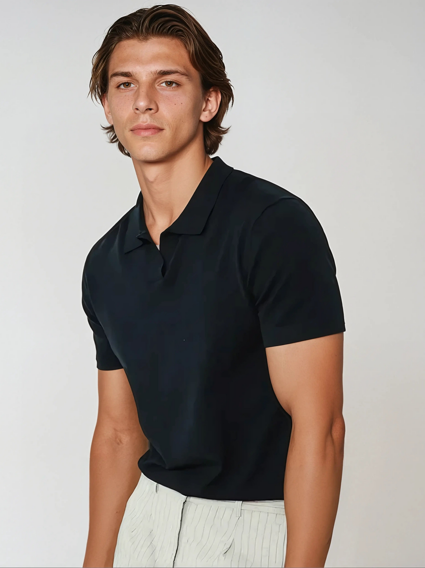 Sahari - Herren Poloshirt | Knooploos, Modern, Baumwolle
